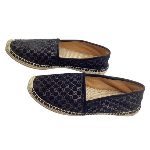 Gucci Slip-On’s Women’s Size 8 GG Monogram Suede Espadrilles in Black - Picture 4 of 5